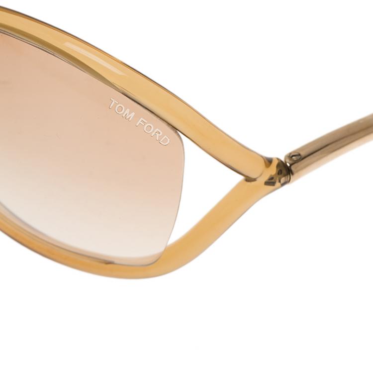 Pre Owned Tom Ford Beige Whitney Sunglasses