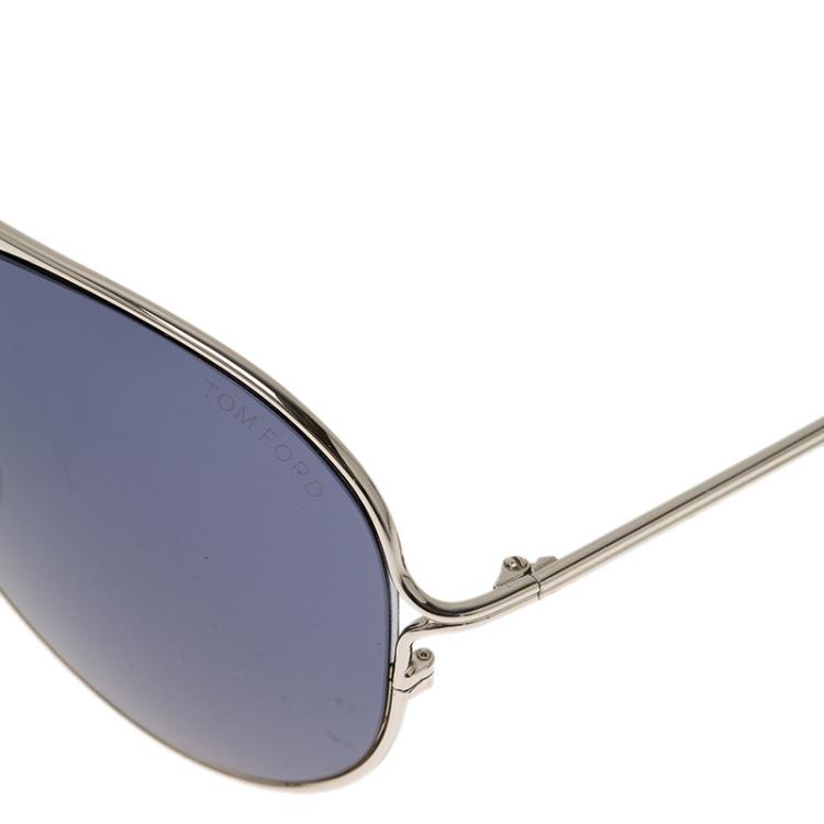 Pre Owned Tom Ford Silver Peter Aviators