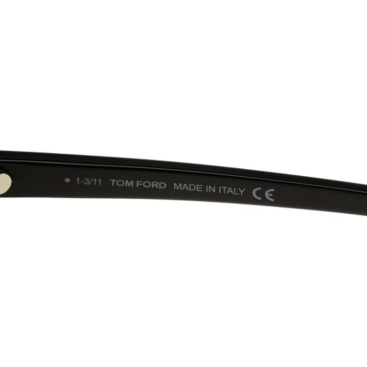 مملوكة مسبقًا Tom Ford Black Butterfly Oversized Sunglasses