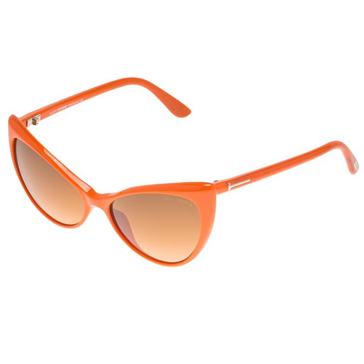 Pre Owned Tom Ford Orange Anastasia Cat Eye Sunglasses