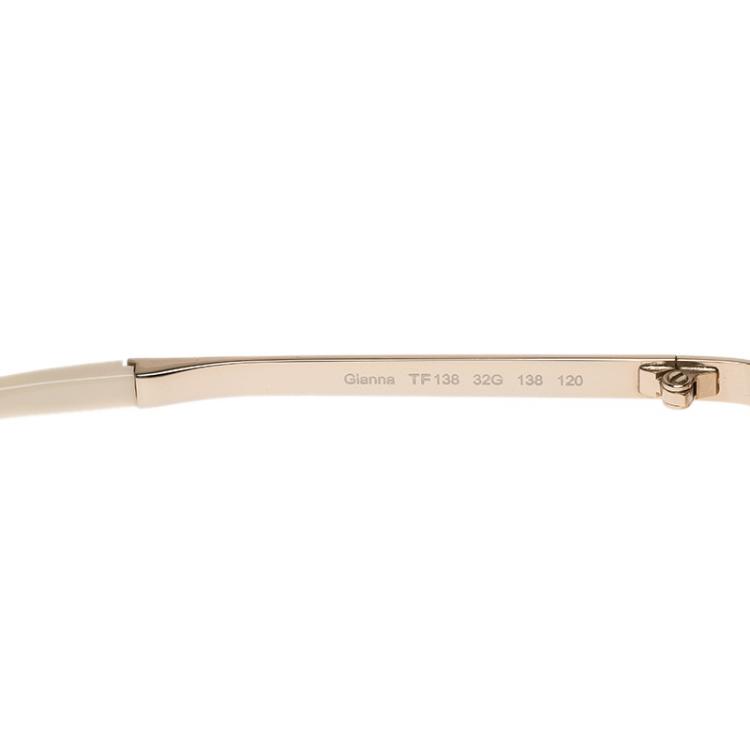 Pre Owned Tom Ford Cream Gianna Shield Sunglasses