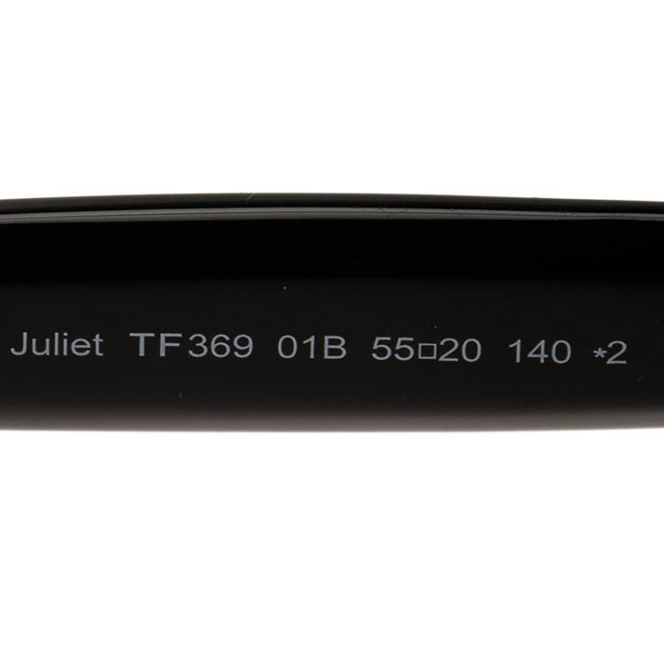 Pre Owned Tom Ford Black Juliet Round Sunglasses 