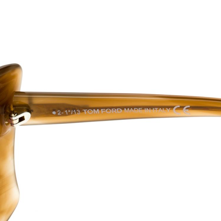 Pre Owned Tom Ford Brown TF280 Lana Cateye Sunglasses