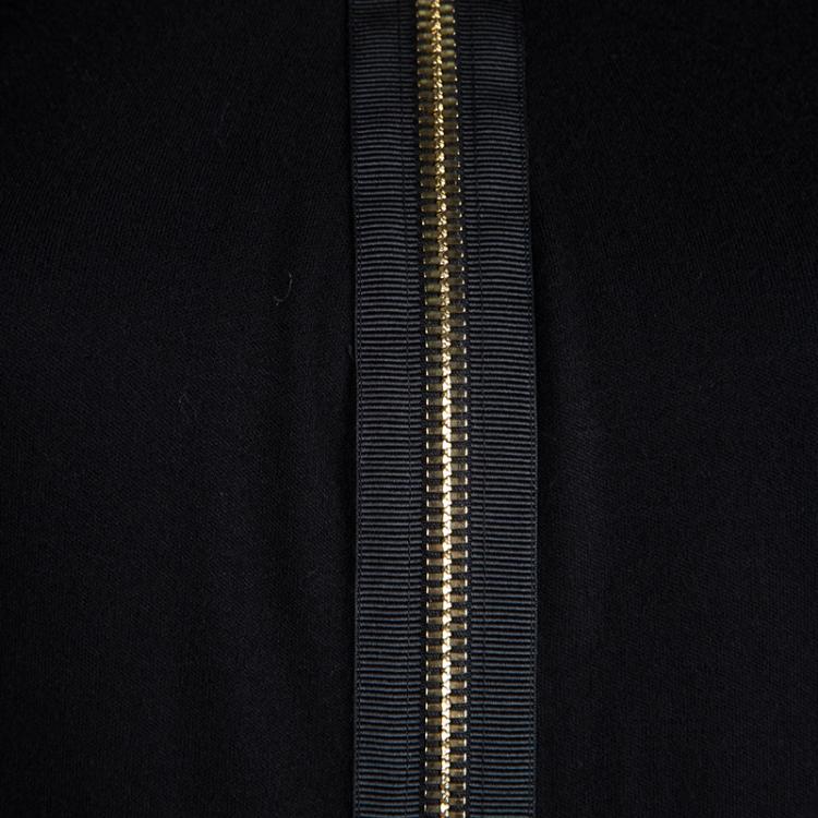 Pre Owned Tom Ford Black Knit Zip Detail Cardigan S
