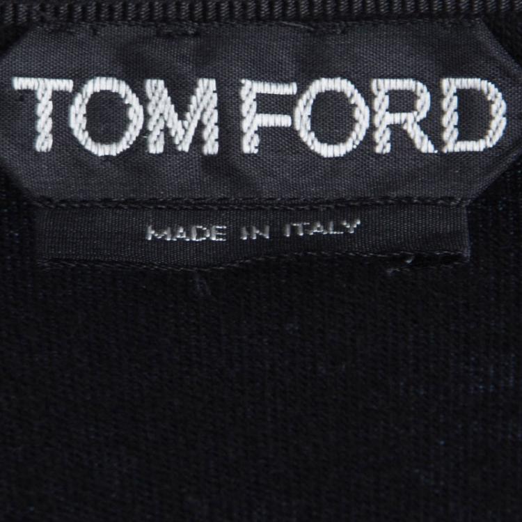 Pre Owned Tom Ford Black Knit Zip Detail Cardigan S