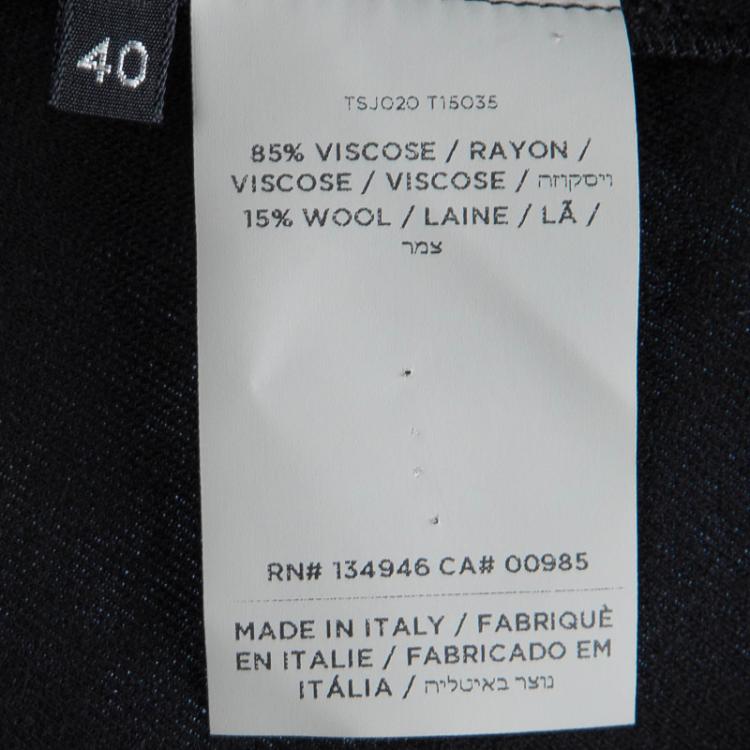 Pre Owned Tom Ford Black Knit Zip Detail Cardigan S