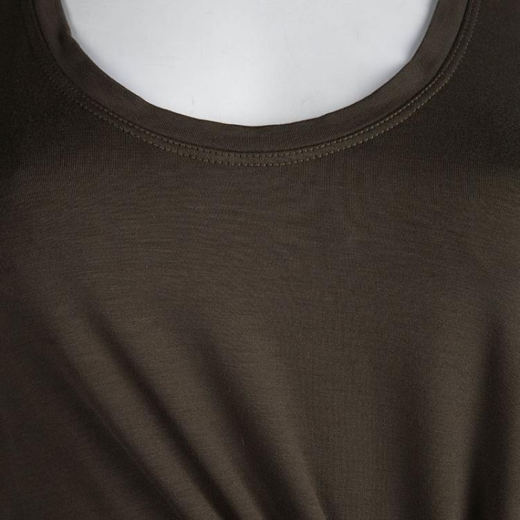 Pre Owned Tom Ford Olive Green Knit Belted Sleeveless Dress S