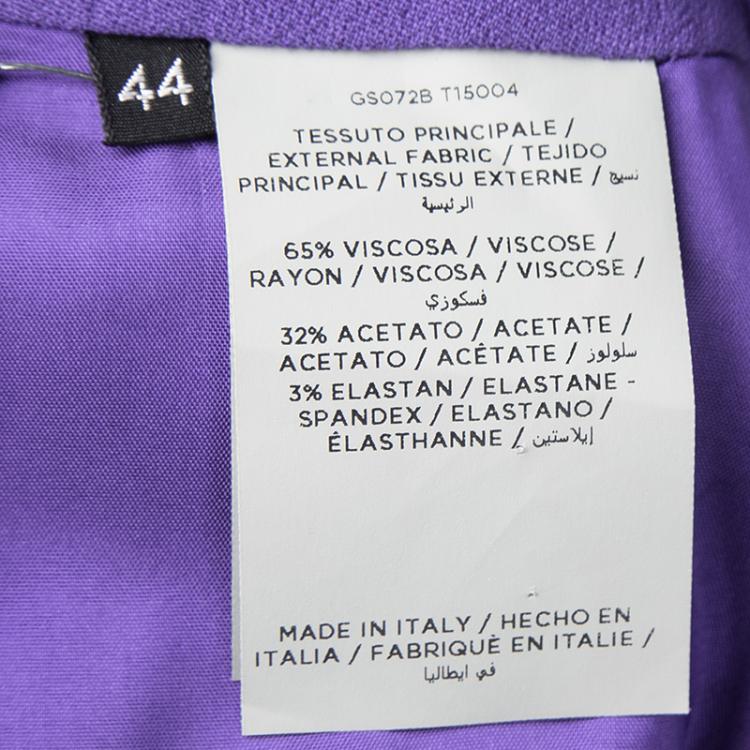 Pre Owned Tom Ford Purple Zip Detail Pencil Skirt M