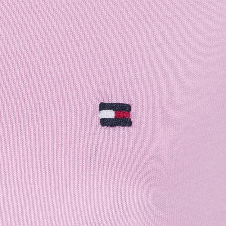 Pre Owned Tommy Hilfiger Pink Logo V Neck Tshirt M