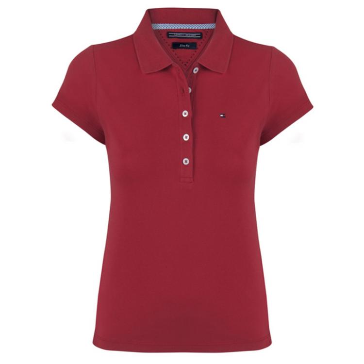 tommy hilfiger red polo shirt