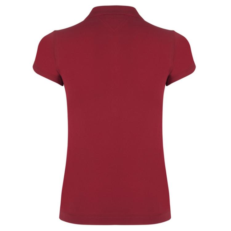 Pre Owned Tommy Hilfiger Red Logo Polo Shirt L