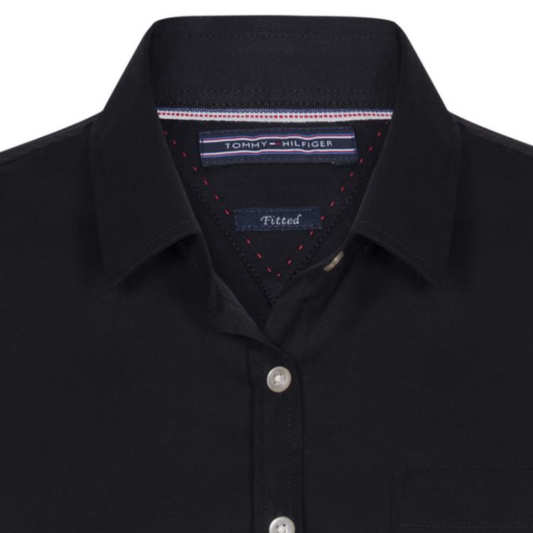 Pre Owned Tommy Hilfiger Black Cotton Long Sleeve Shirt M