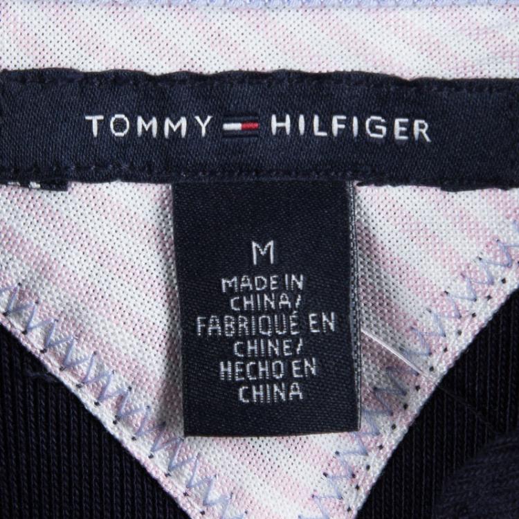 مملوكة مسبقًا Tommy Hilfiger Navy Blue Cotton Polo T-Shirt Dress M