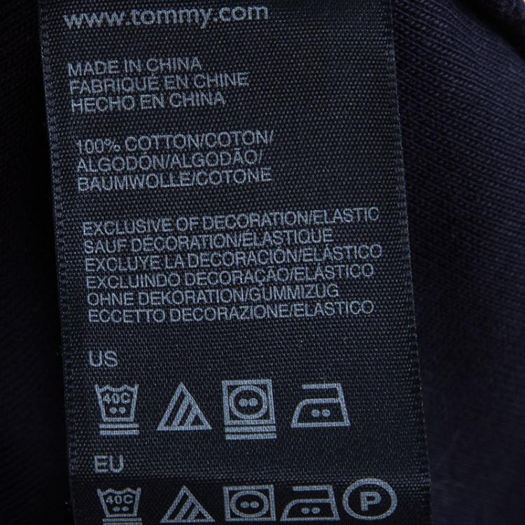 Pre Owned Tommy Hilfiger Navy Blue Cotton Polo T-Shirt Dress M