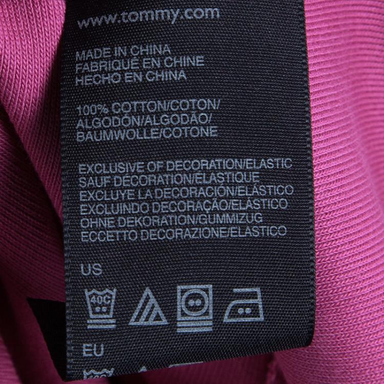 Pre Owned Tommy Hilfiger Pink Cotton Polo T-Shirt Dress M 