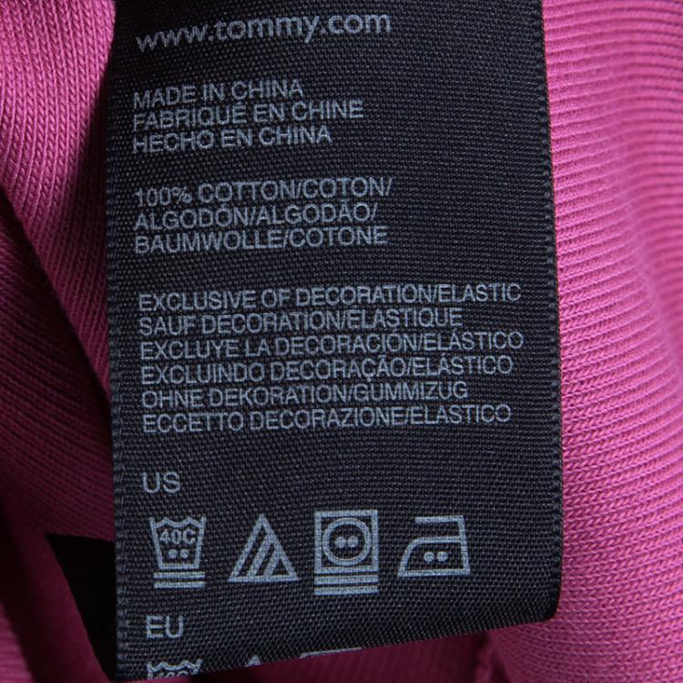 Pre Owned Tommy Hilfiger Pink Cotton Polo T-Shirt Dress M 