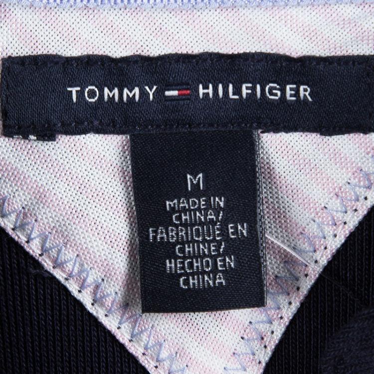 مملوكة مسبقًا Tommy Hilfiger Navy Blue Cotton Polo T-Shirt Dress M