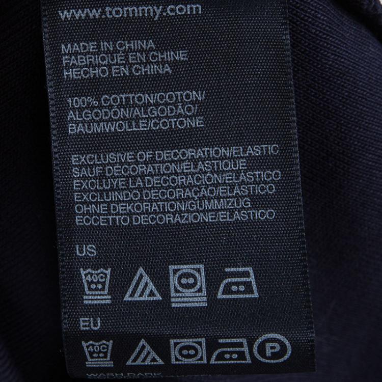 مملوكة مسبقًا Tommy Hilfiger Navy Blue Cotton Polo T-Shirt Dress M