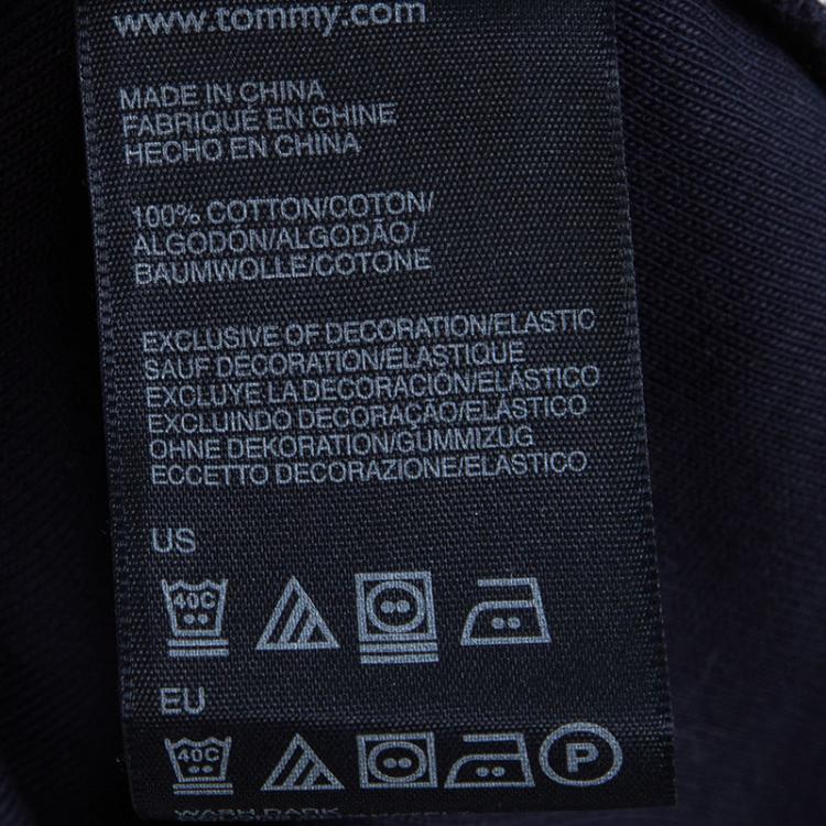 Pre Owned Tommy Hilfiger Navy Blue Cotton Polo T-Shirt Dress M