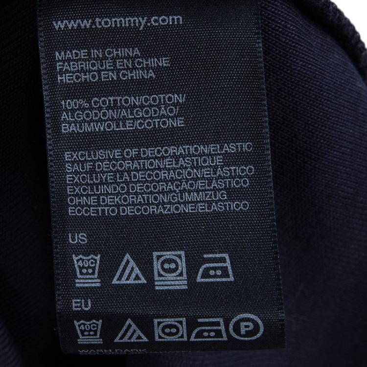 Pre Owned Tommy Hilfiger Navy Blue Cotton Polo T-Shirt Dress S