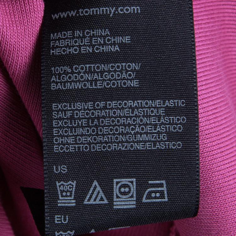 Pre Owned Tommy Hilfiger Pink Cotton Polo T-Shirt Dress S