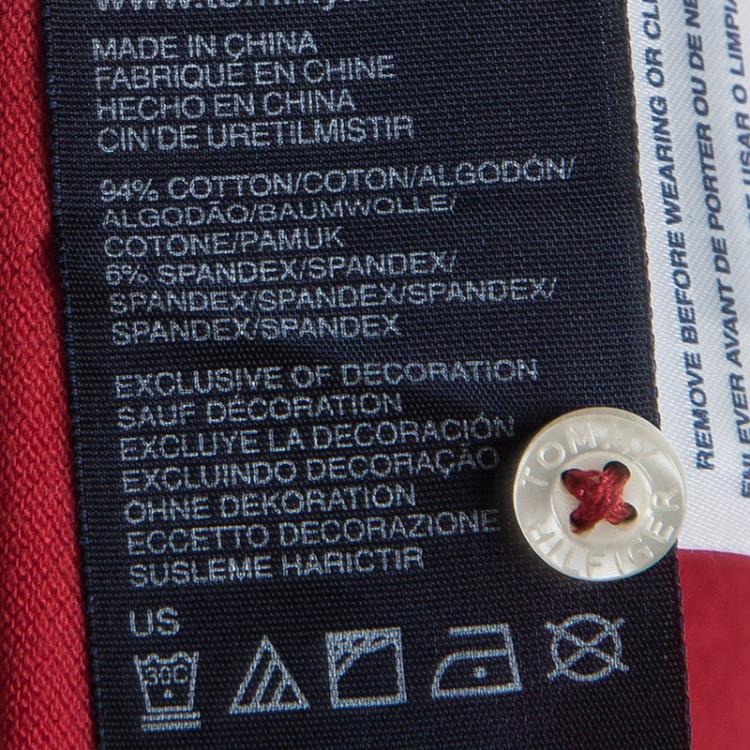 Pre Owned Tommy Hilfiger Colorblock Short Sleeve Polo T- Shirt L