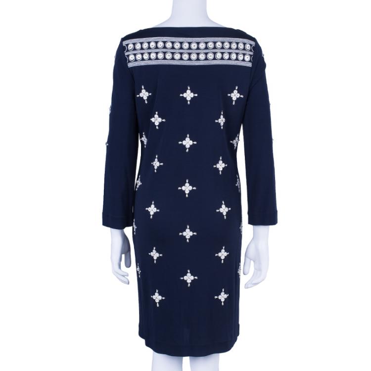 Pre Owned Tory Burch Blue Dress M