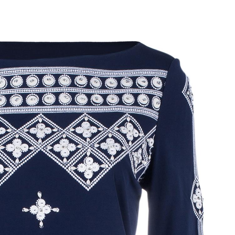 Pre Owned Tory Burch Blue Dress M