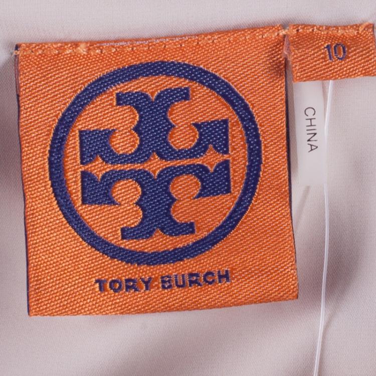 Pre Owned Tory Burch Crochet Silk Top L 