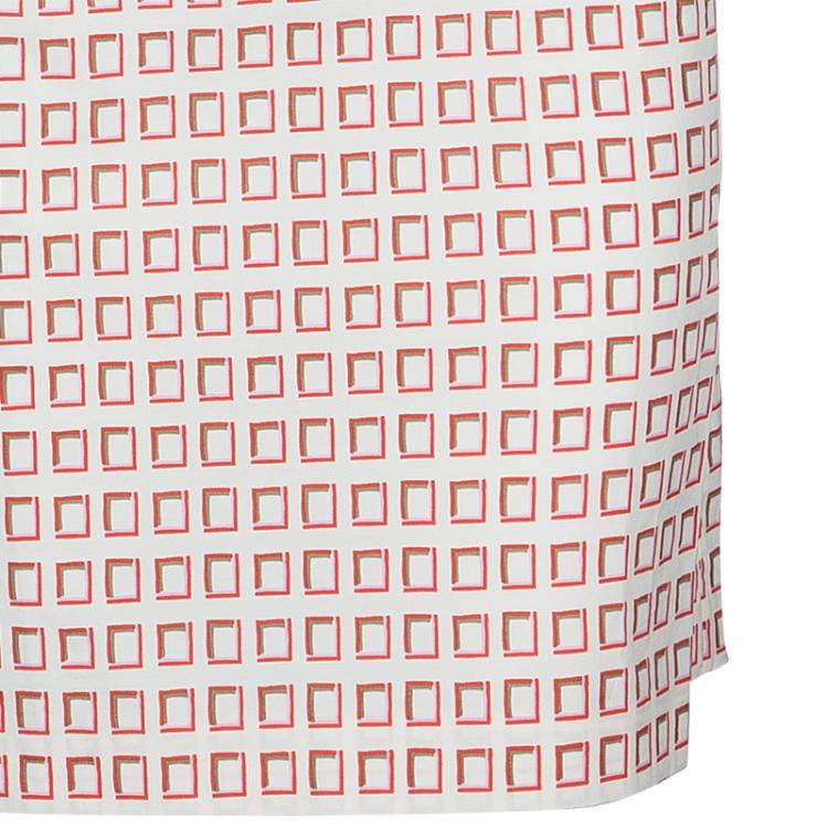 Pre Owned Tory Burch Red Print Tunic Dress M