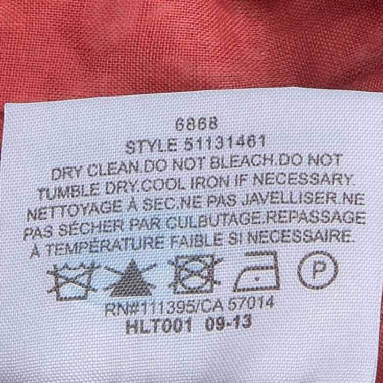 Pre Owned Tory Burch Red Brigitte Printed Shirt Dress S