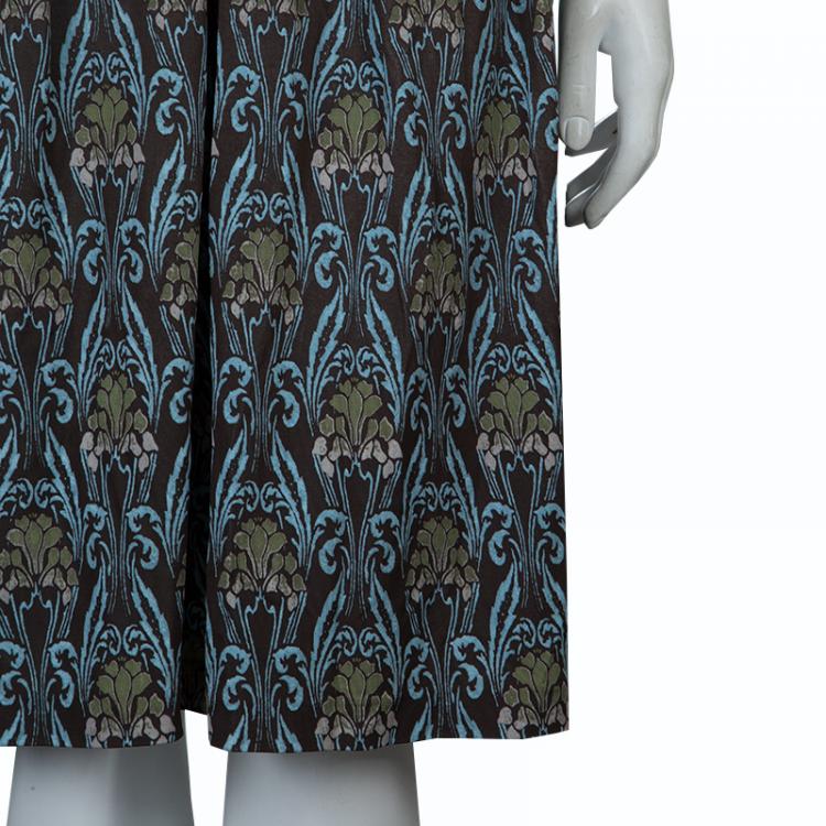 Pre Owned Tory Burch Brown Print Lulu Dress S