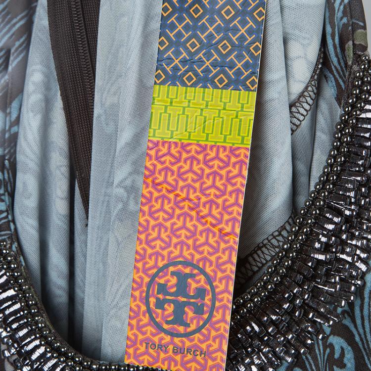 Pre Owned Tory Burch Brown Print Lulu Dress S