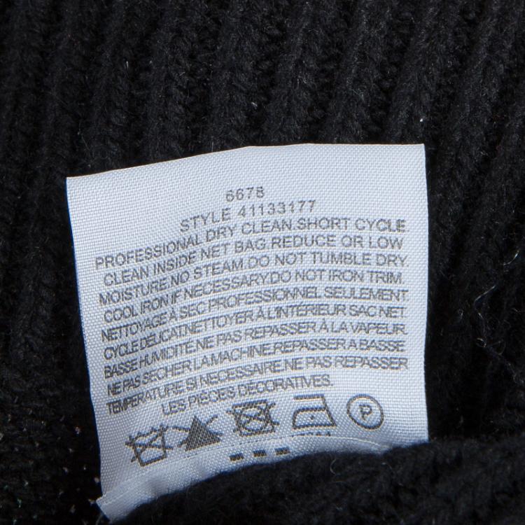 Pre Owned Tory Burch Black Crystal Embellished Etta Sweater  L