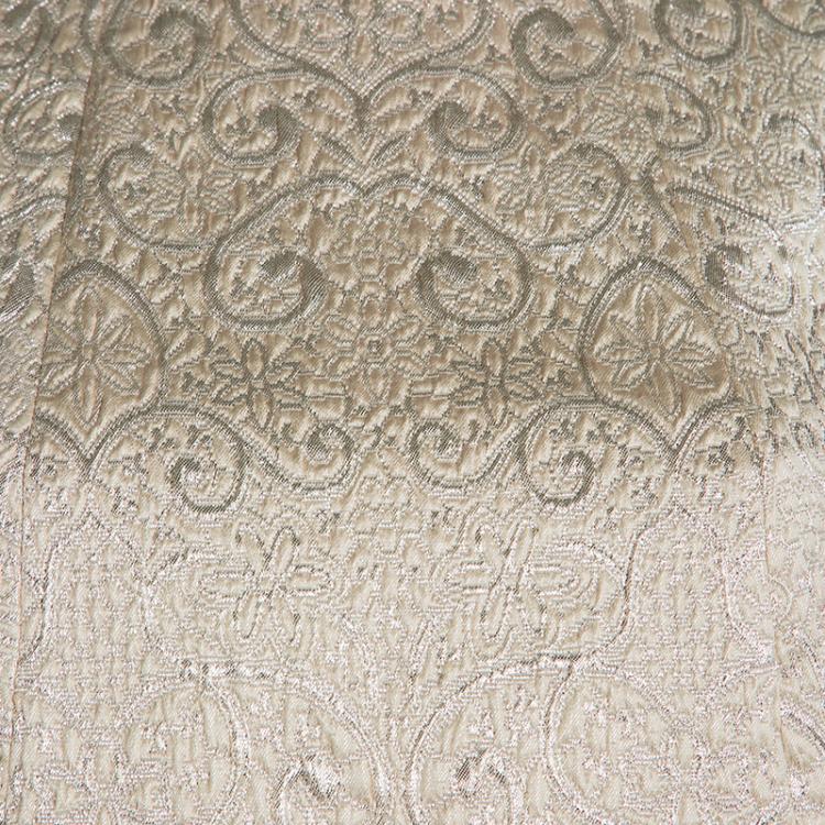 Pre Owned Tory Burch Metallic Embossed Jacquard Layered Short Sleeve Brielle Dress M