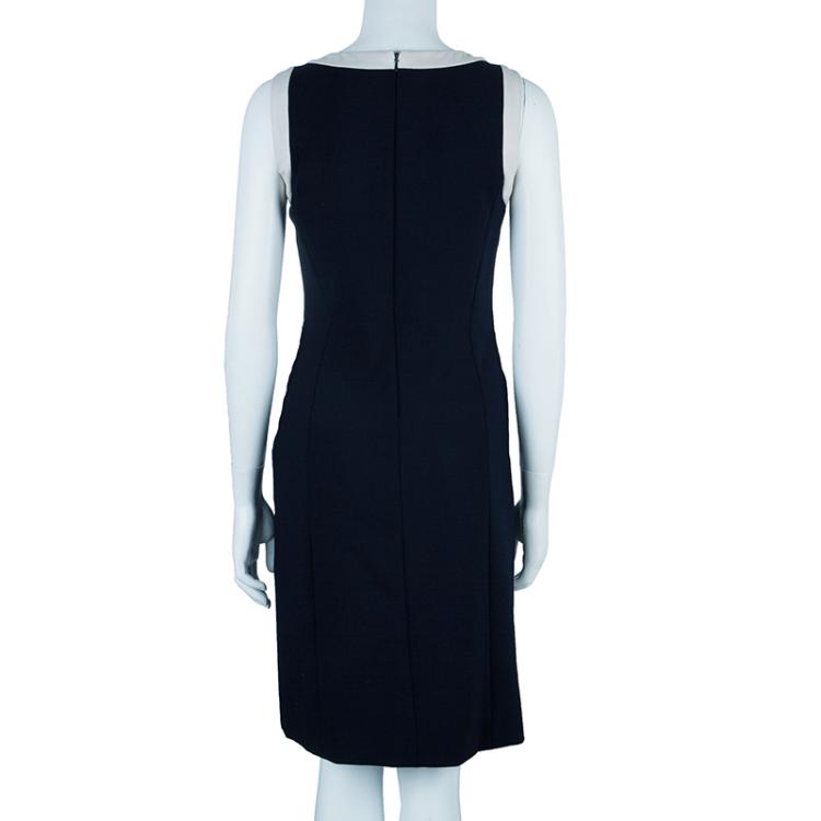Pre Owned Tory Burch Navy White Shift Dress S