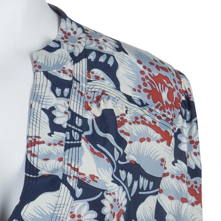 Pre Owned Tory Burch Floral Print Top L