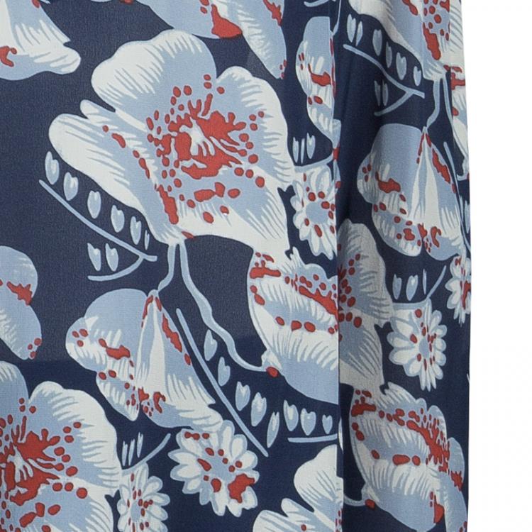 Pre Owned Tory Burch Floral Print Top L