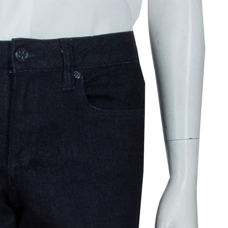 Pre Owned Tory Burch  Blue Dark Wash Denim Slim Fit Cropped Jeans M