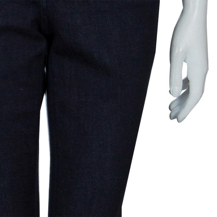 Pre Owned Tory Burch  Blue Dark Wash Denim Slim Fit Cropped Jeans M