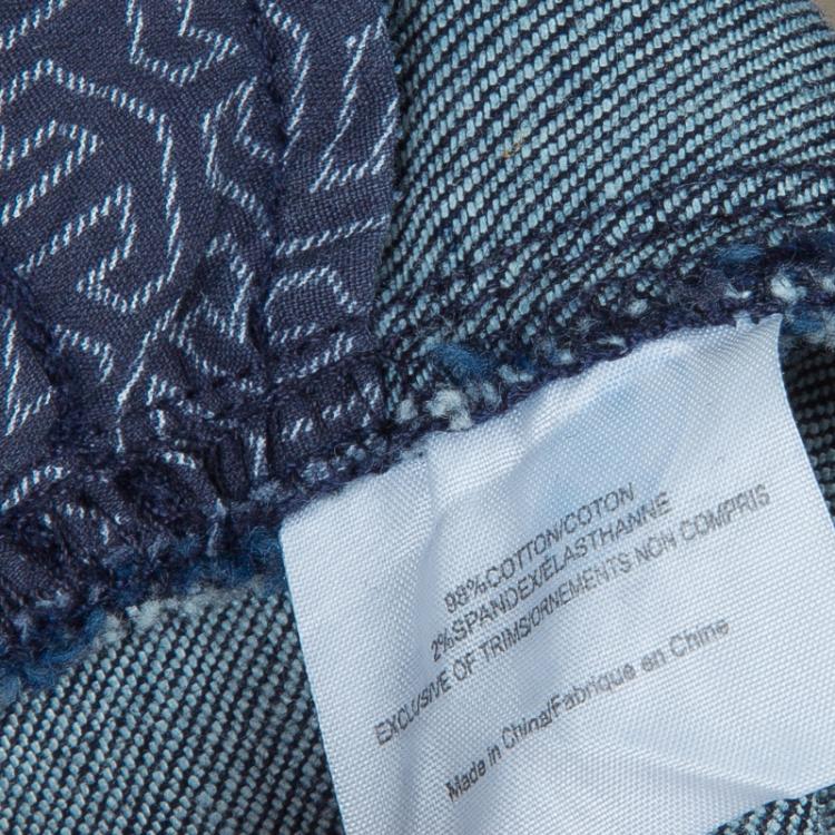 Pre Owned Tory Burch  Blue Dark Wash Denim Slim Fit Cropped Jeans M
