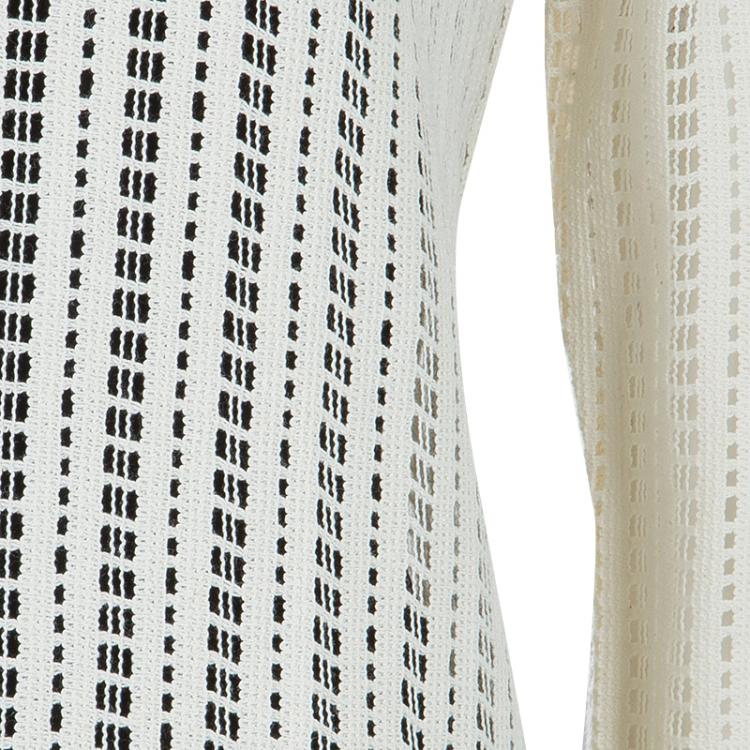 Pre Owned Tory Burch Cream Ozzy Cutwork Detail Sweater S