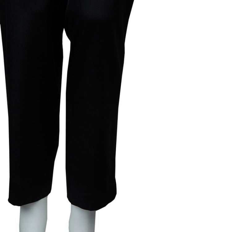 Pre Owned Tory Burch Black Satin Trousers L