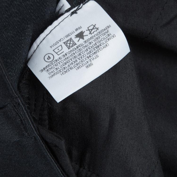 Pre Owned Tory Burch Black Satin Trousers L