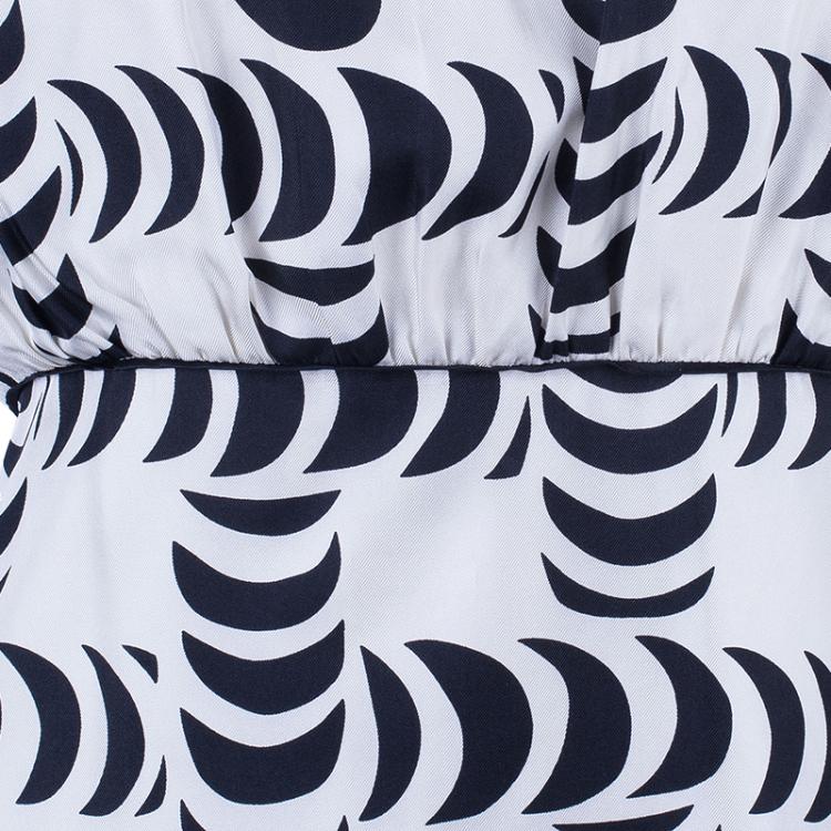 Pre Owned Tory Burch Shirley Crescent-Print Dress L