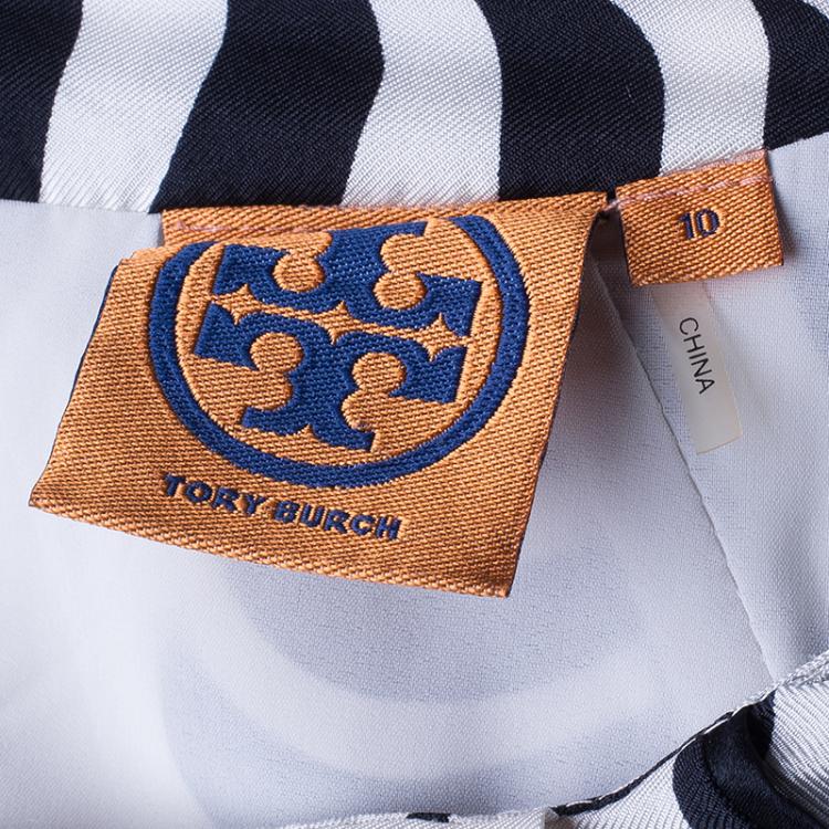 Pre Owned Tory Burch Shirley Crescent-Print Dress L