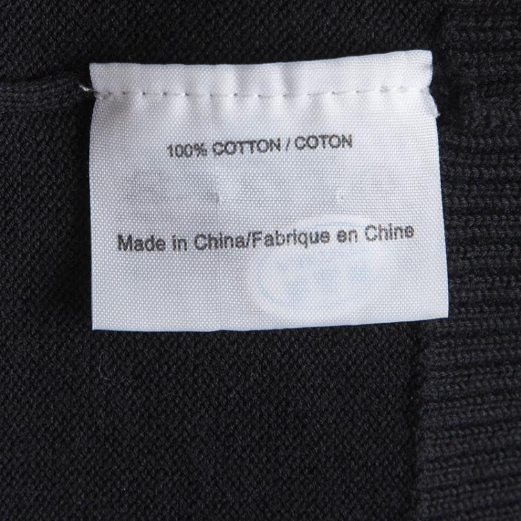 Pre Owned Tory Burch Black Logo Button Detail Cardigan XS