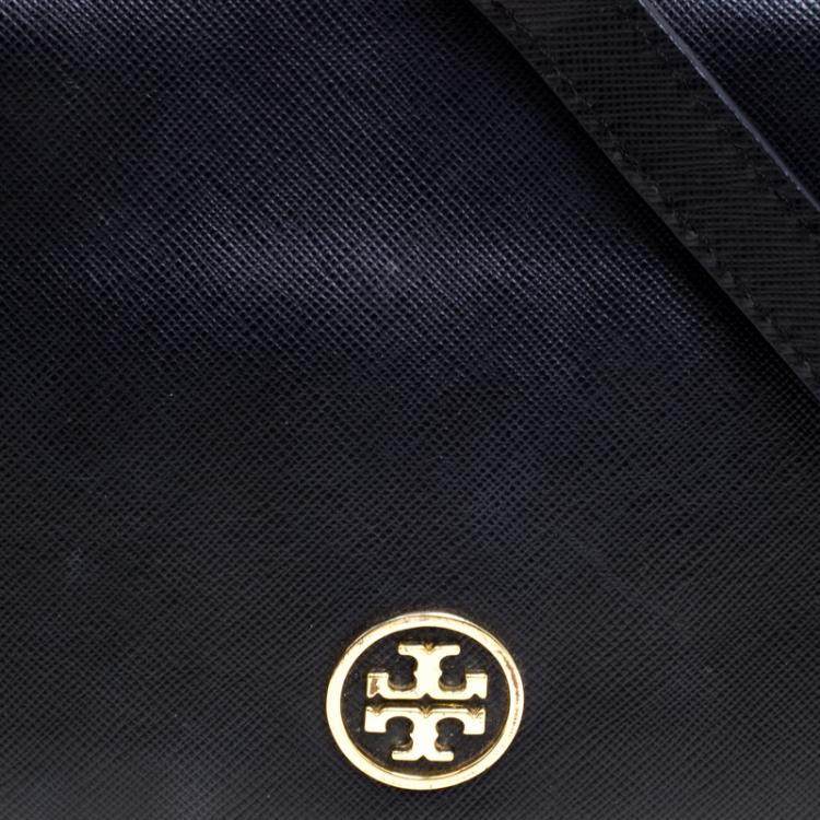 Pre Owned Tory Burch Black Leather Robinson Crossbody Bag