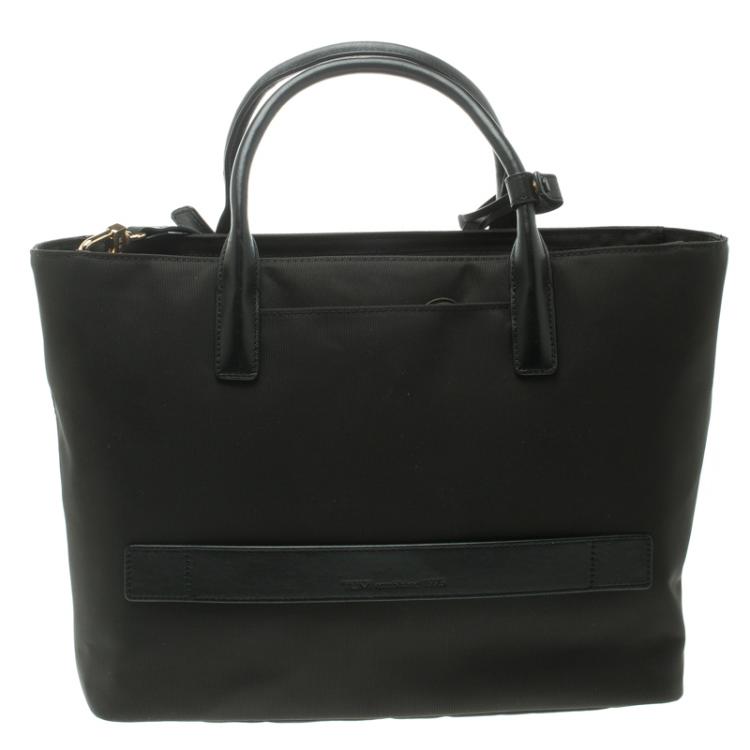Pre Owned Tumi Black Nylon Small Tanya Tote