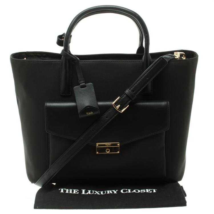 Pre Owned Tumi Black Nylon Small Tanya Tote